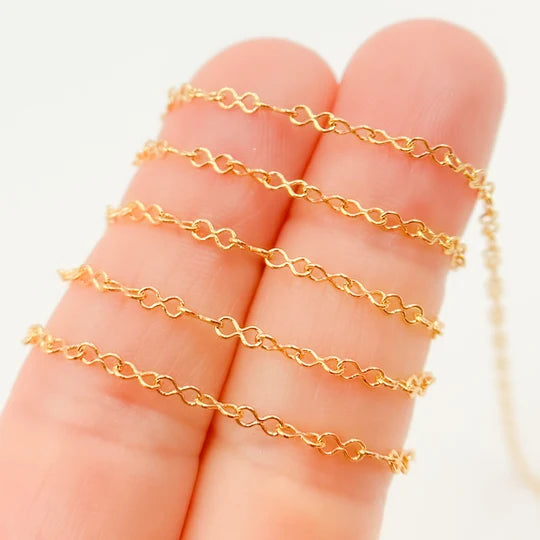 Gold Fill Infinity Link 2x5mm Chain By The Foot.