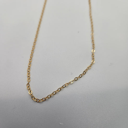 Gold Filled Flat Oval Chain By The Foot.