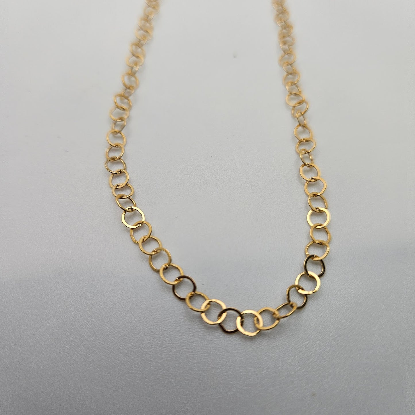 Gold Filled Flat Rolo Chain By The Foot.