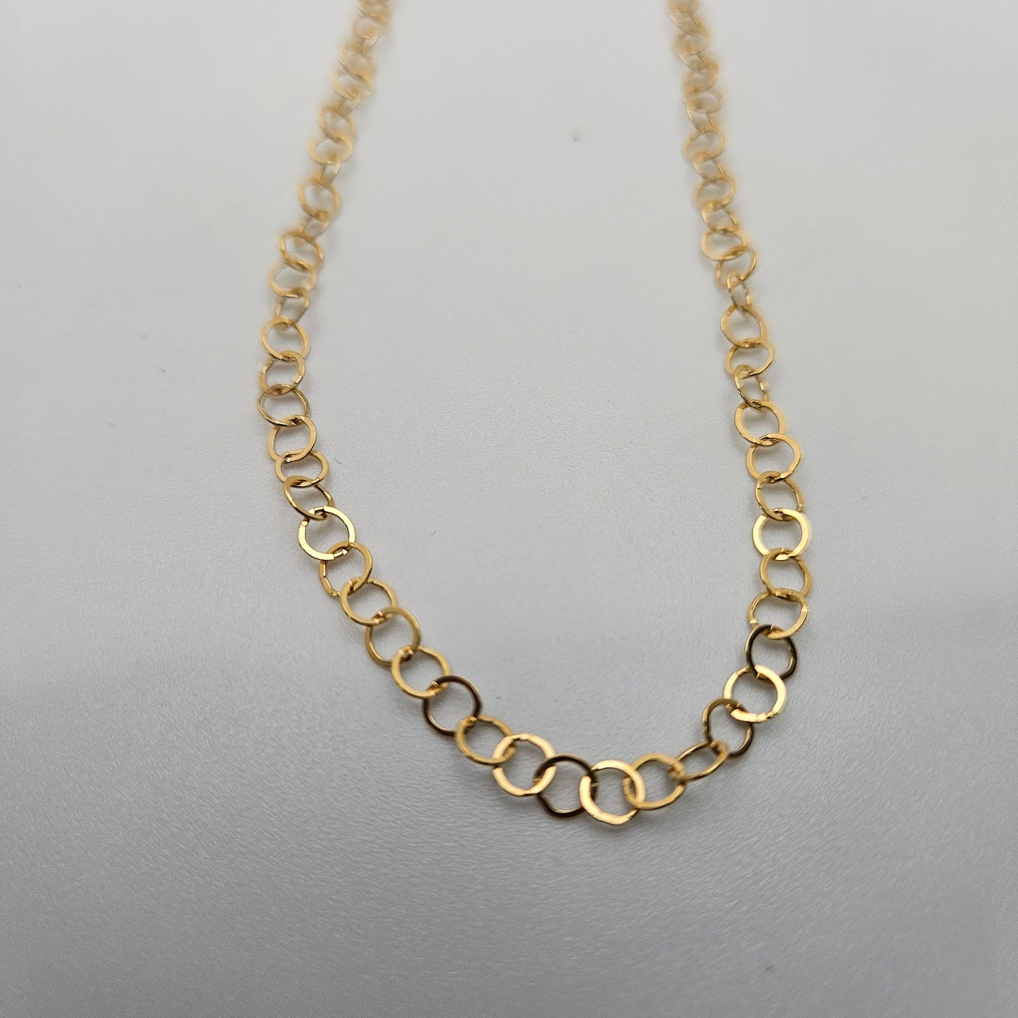 Gold Filled Flat Rolo Chain By The Foot.