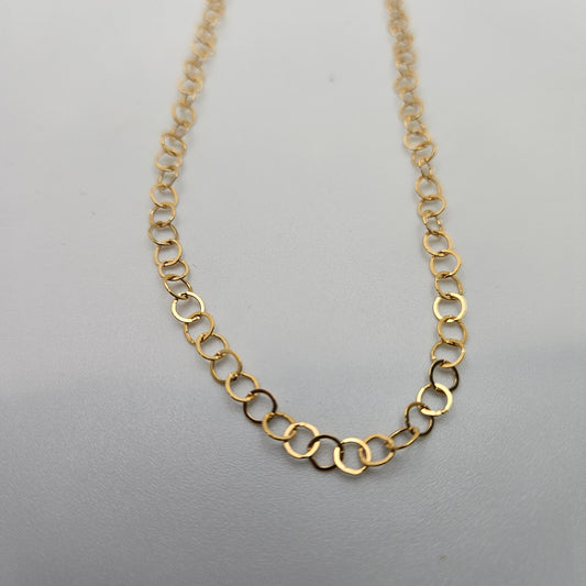 Gold Filled Flat Rolo Chain By The Foot.