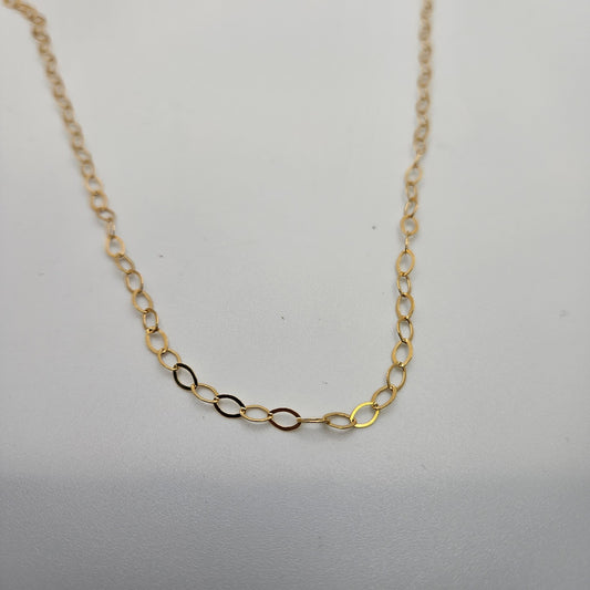 Gold Filled Large Flat Oval Chain By The Foot.