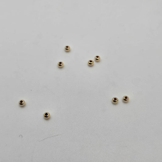 Gold Filled Round Beads 2mm Single.