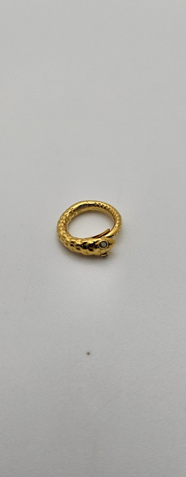 Gold Plated 12mm Snake Clasp Single.