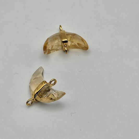 Gold Plated Citrine Moon Connector.