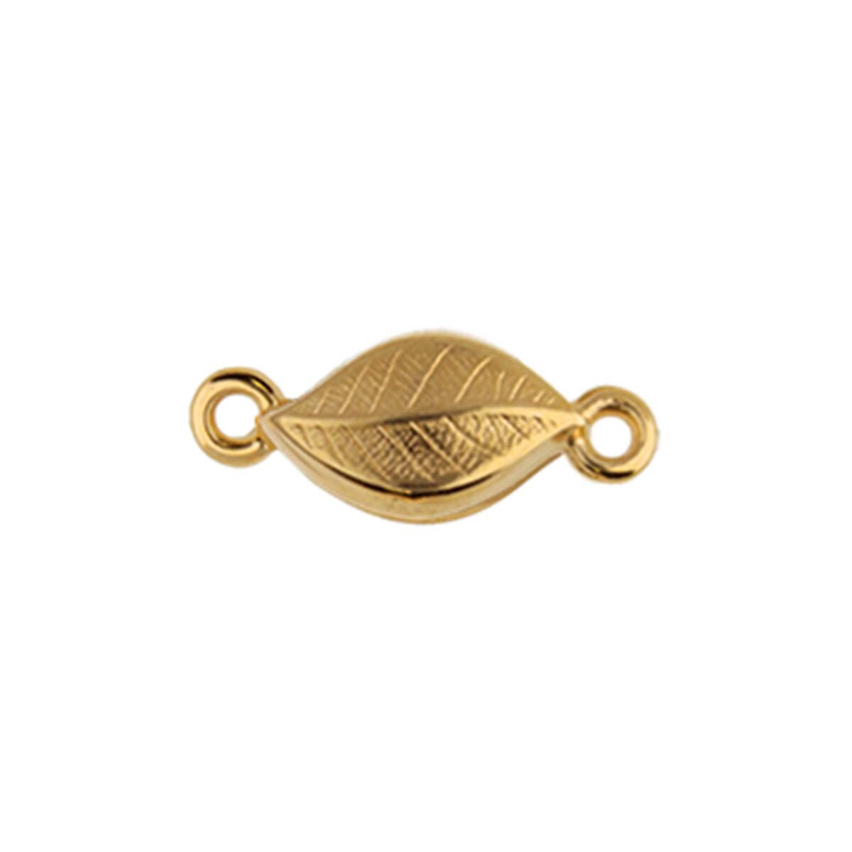 Gold Plated Magnetic Leaf Clasp 7.4mm.