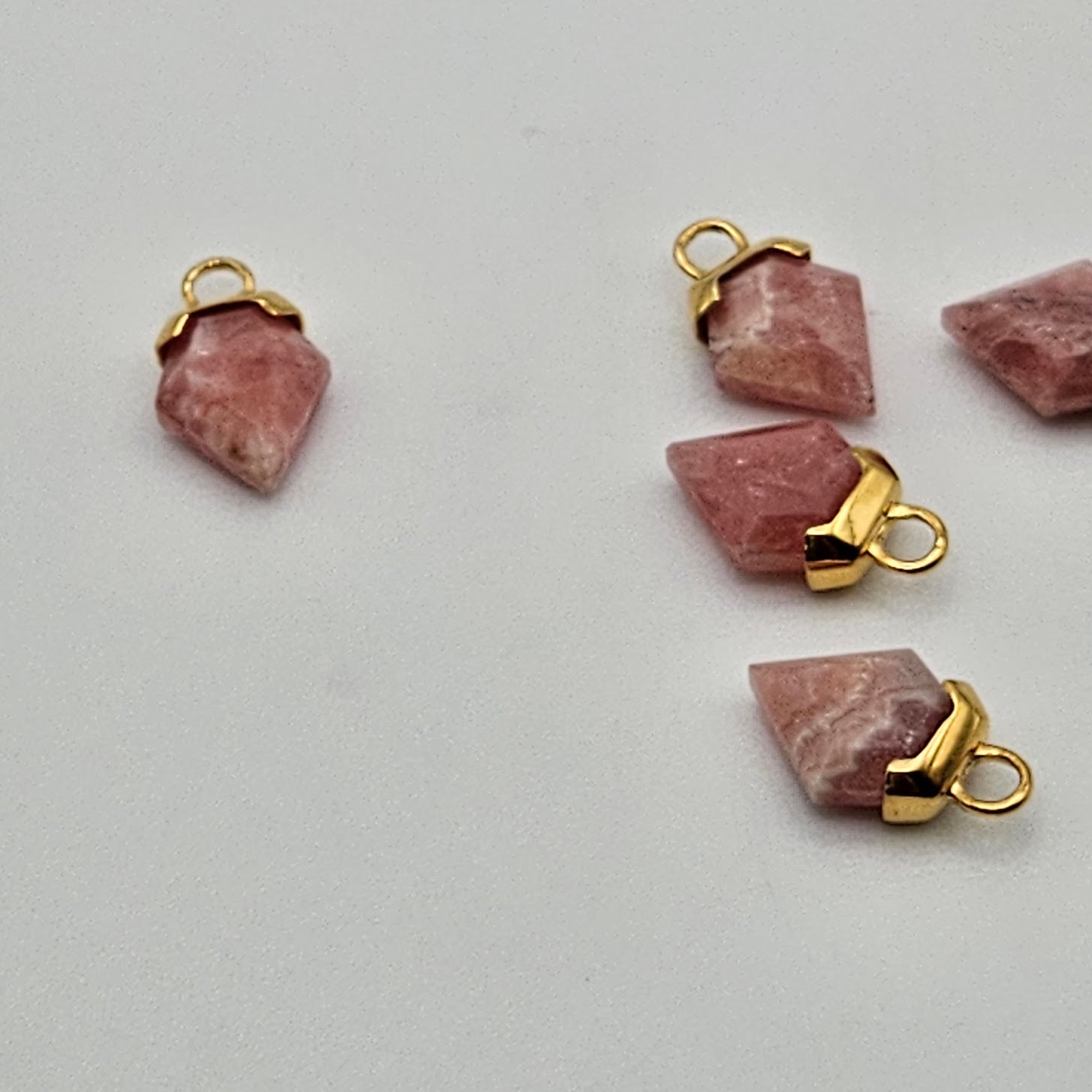 Gold Plated Sunstone Point Charm.