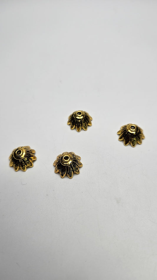Gold Color Pewter Flower Cap.