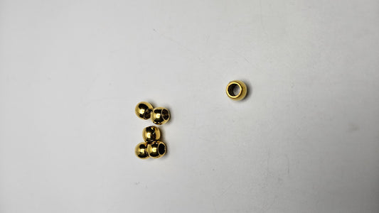 Gold Color Pewter Round Bead.