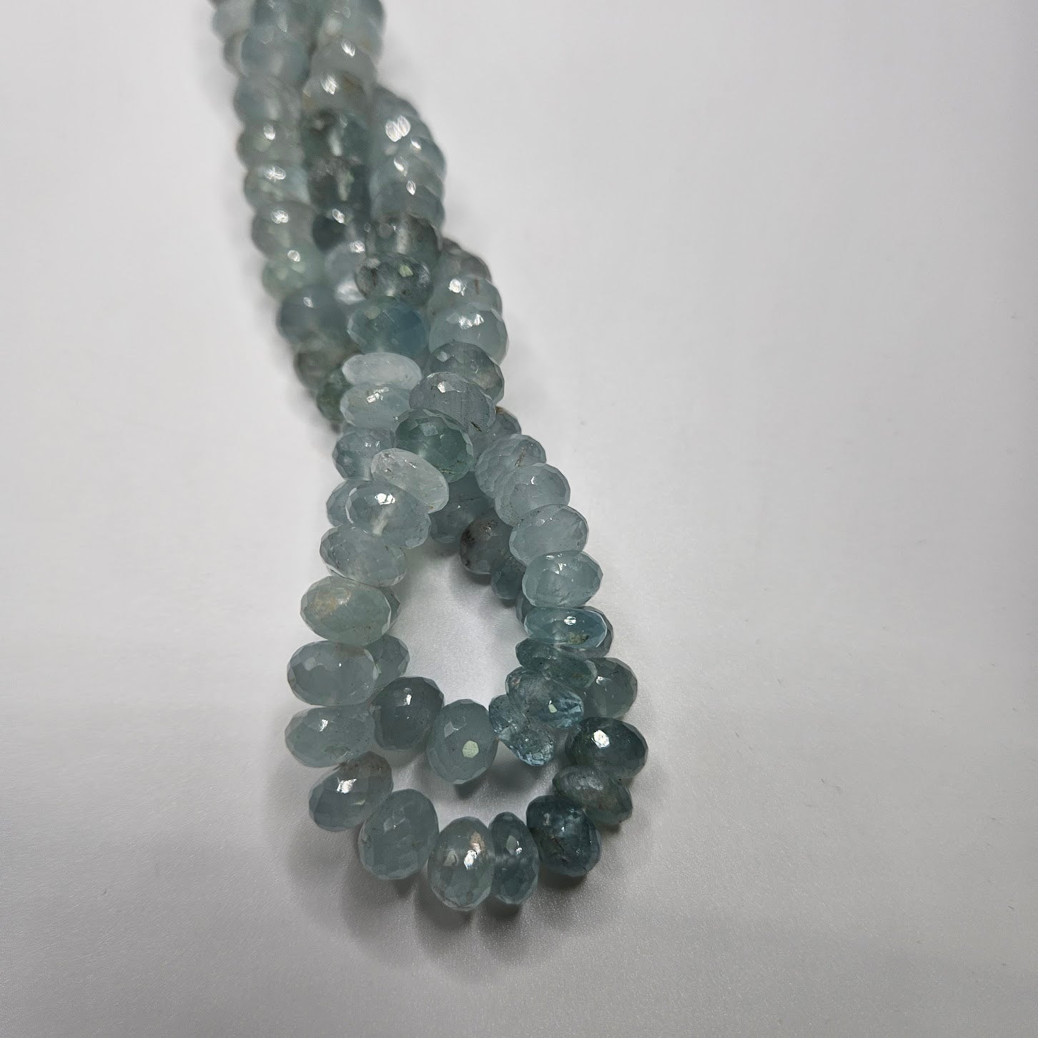 Graduated Aquamarine Faceted Strand.