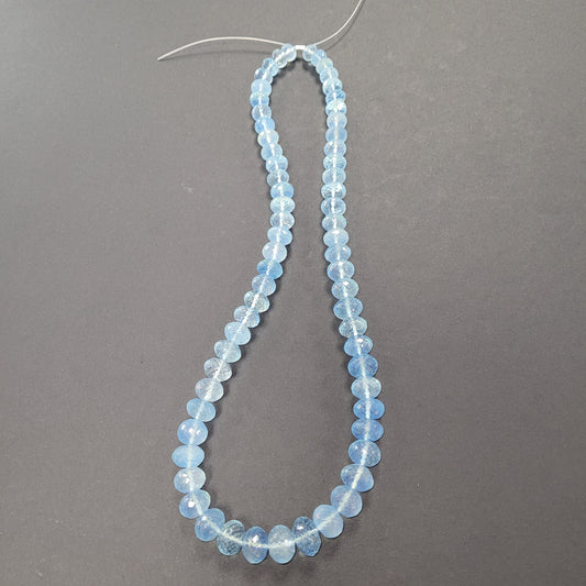 Graduated Aquamarine Bead Strand.