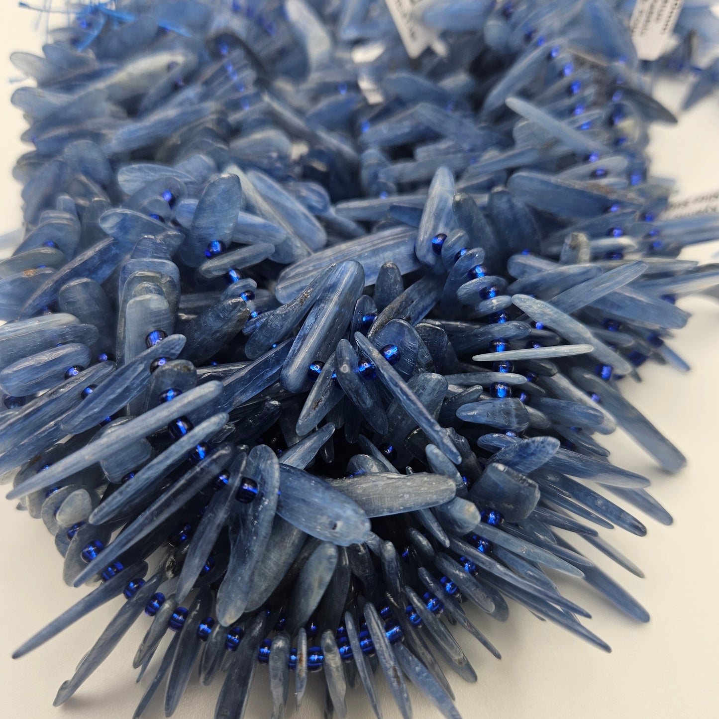 Graduated Large Kyanite Chip Bead Strand.
