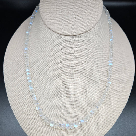 Graduated Moonstone Finished Necklace.