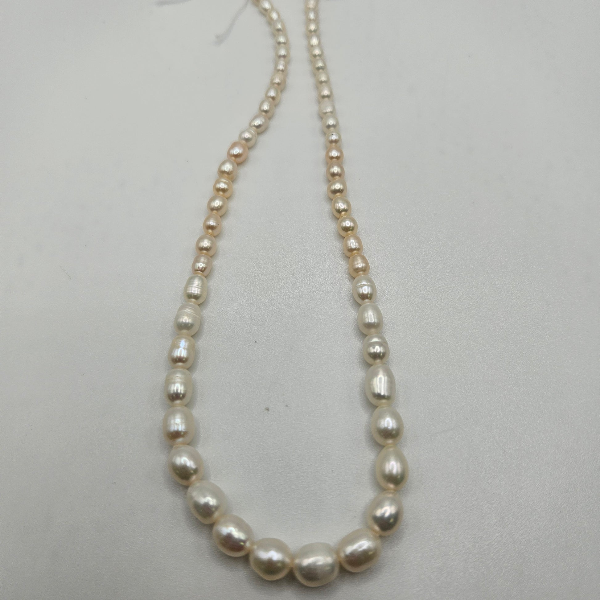 Graduated Potato Pearls Bead Strand.