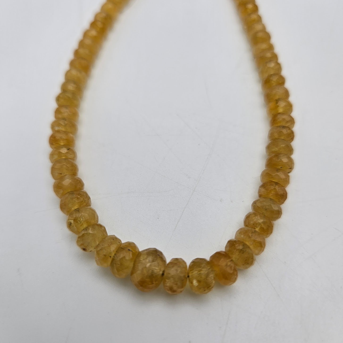 Graduated Yellow Beryl Bead Strand