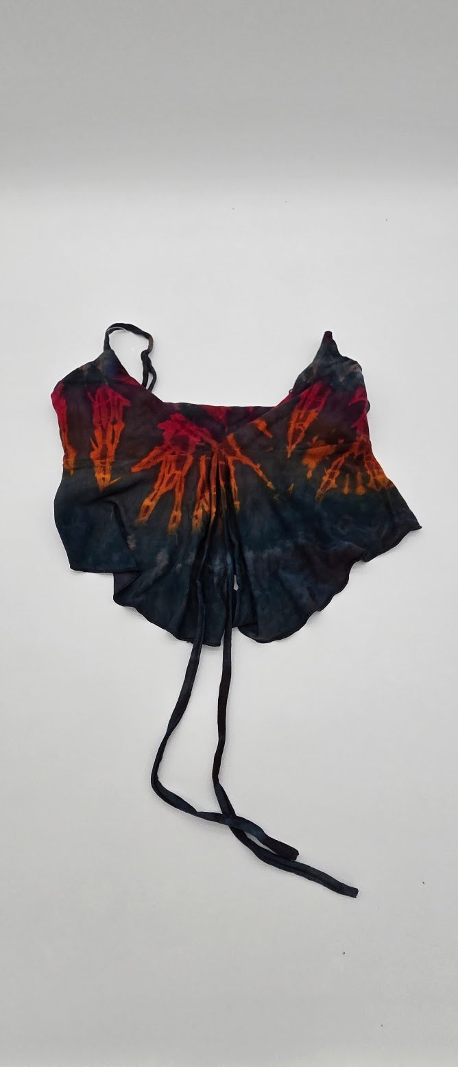 Green Tie Dye Butterfly Tank-Top.