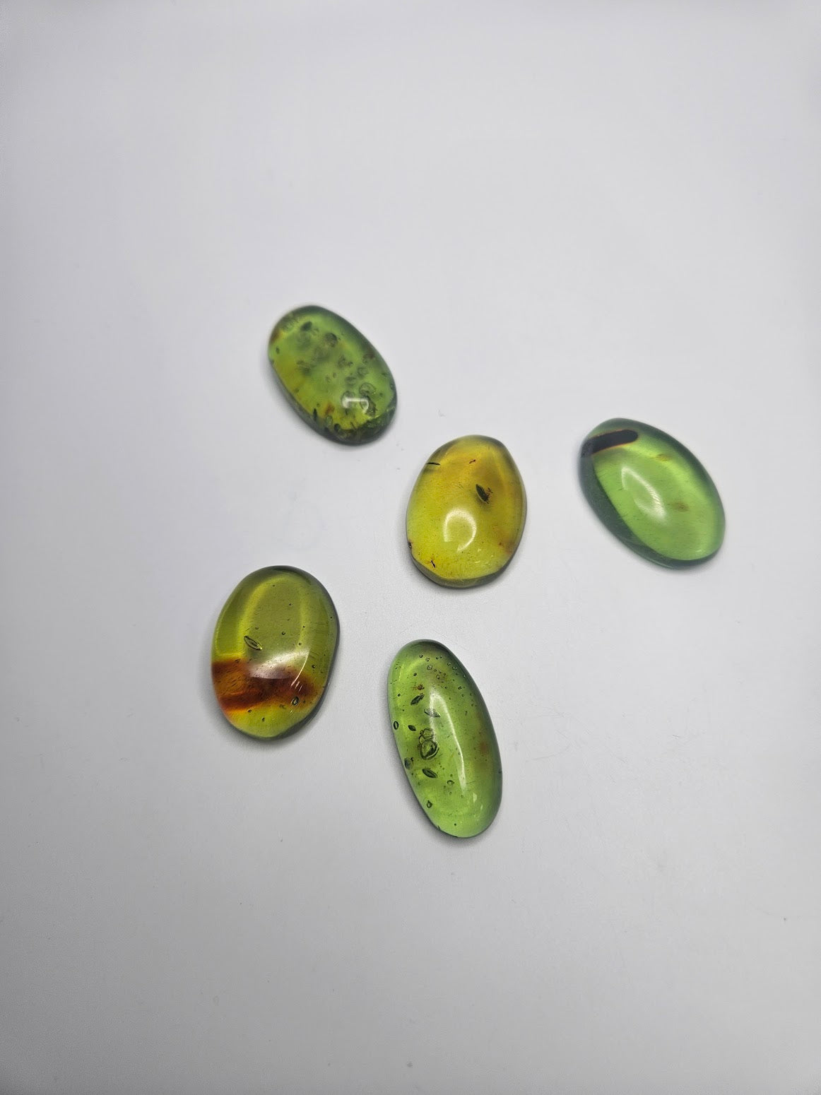 Green Amber Cabochon.
