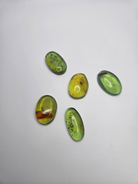 Green Amber Cabochon.