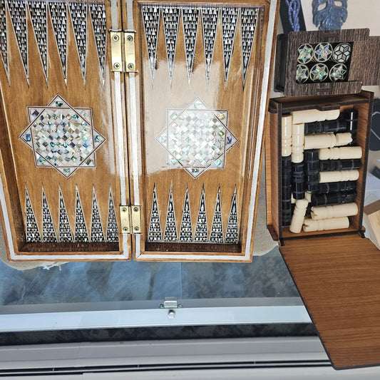 Handmade Chess and Backgammon Set.