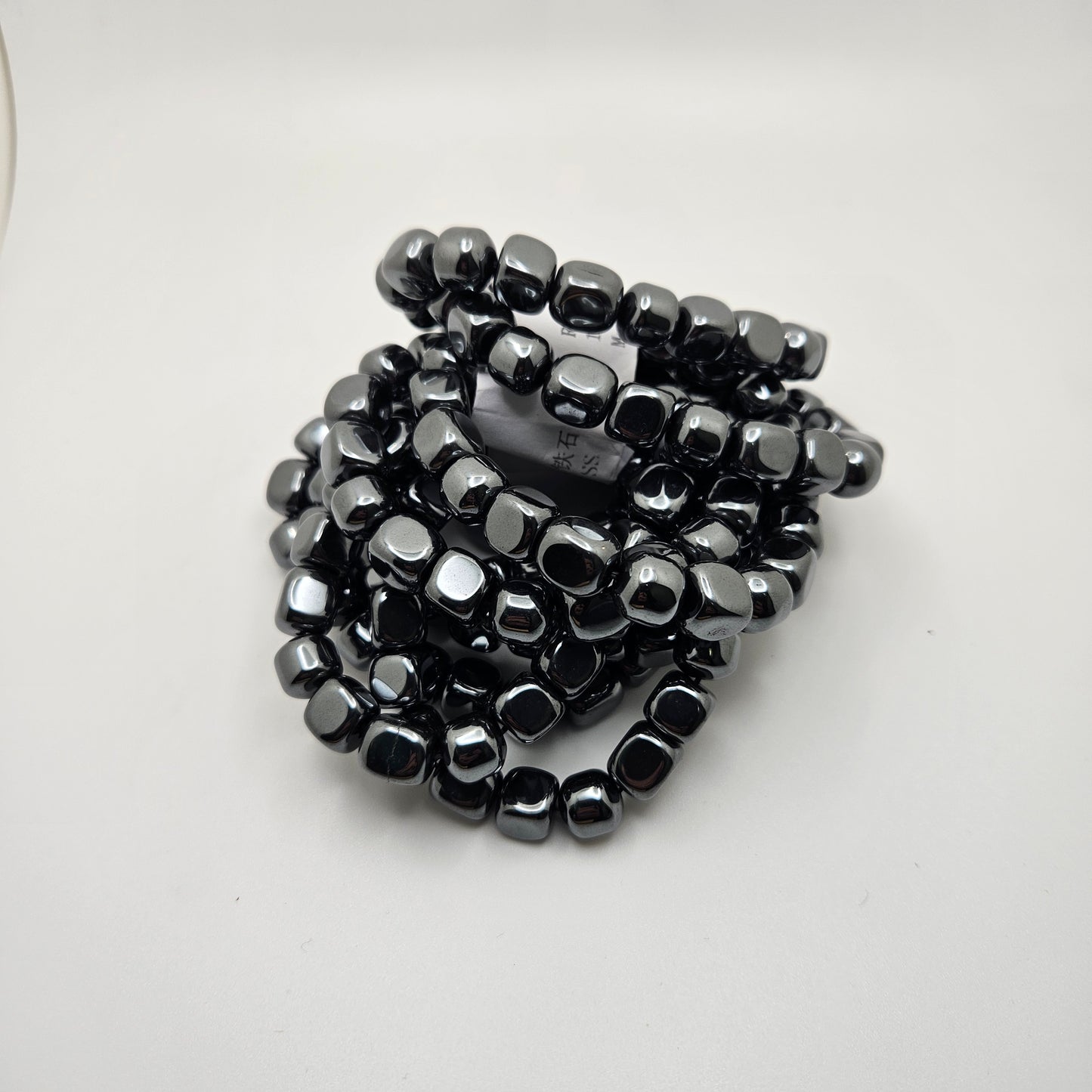Hematite Chunk Stretch Bracelet.
