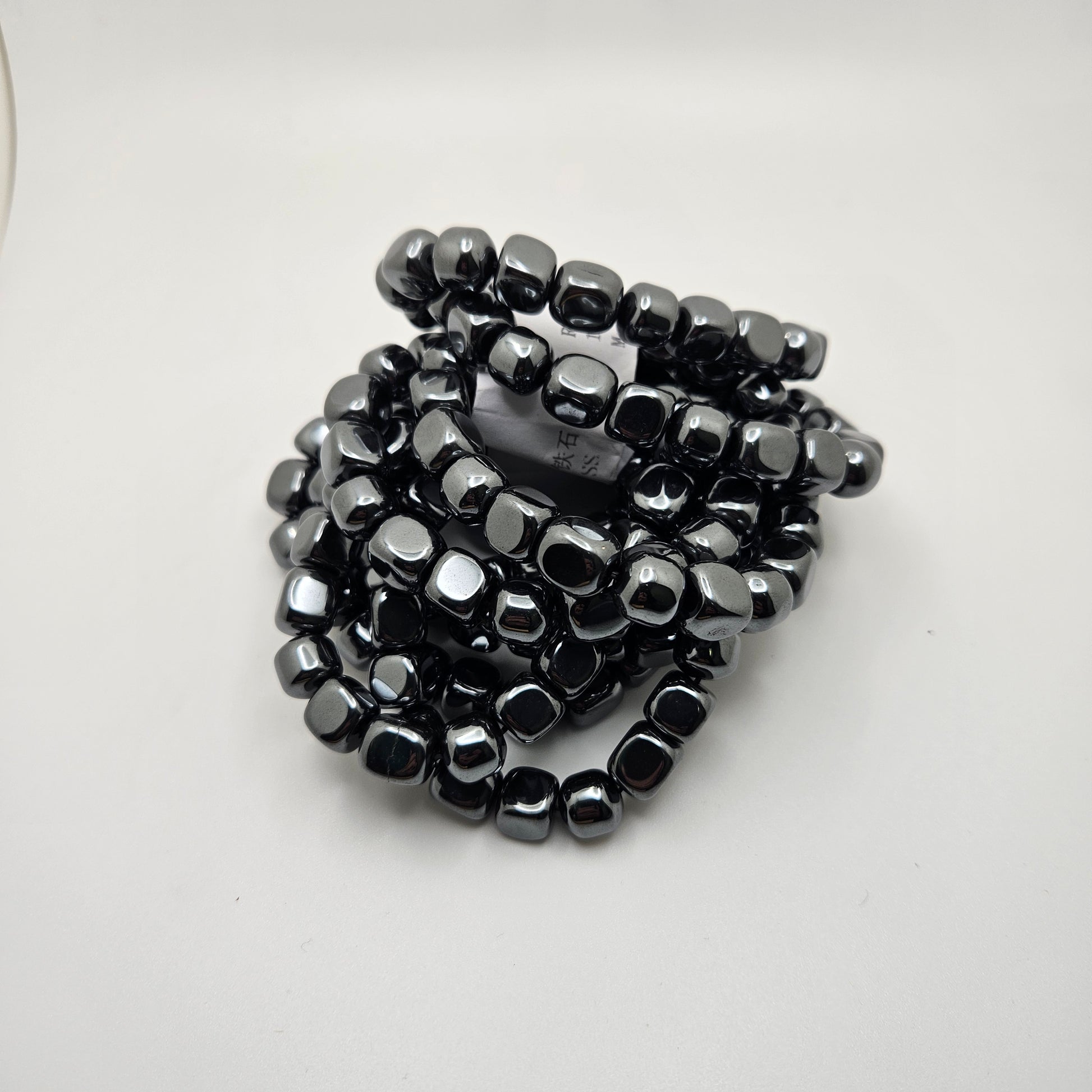 Hematite Chunk Stretch Bracelet.