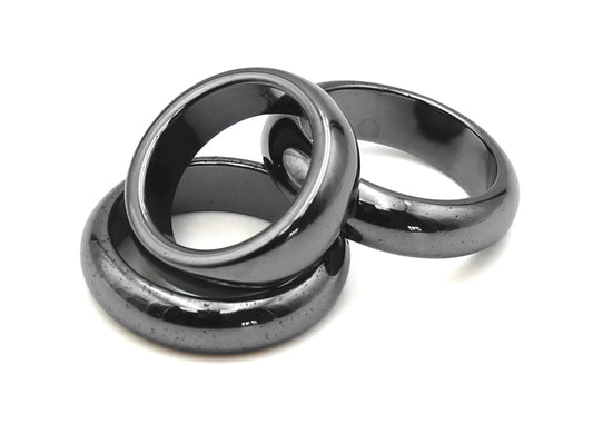 Solid Hematite Ring.