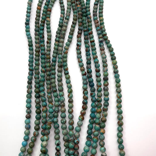 4mm Turquoise Round Smooth Strand