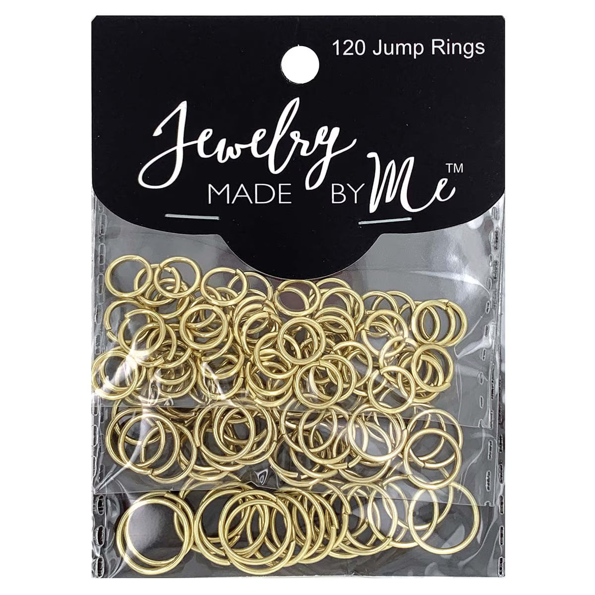 GOLD PLATED JUMP RINGS GOLD 120 PIECE PER CARD