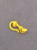 small Vermeil J-hook  15 mm from end to end