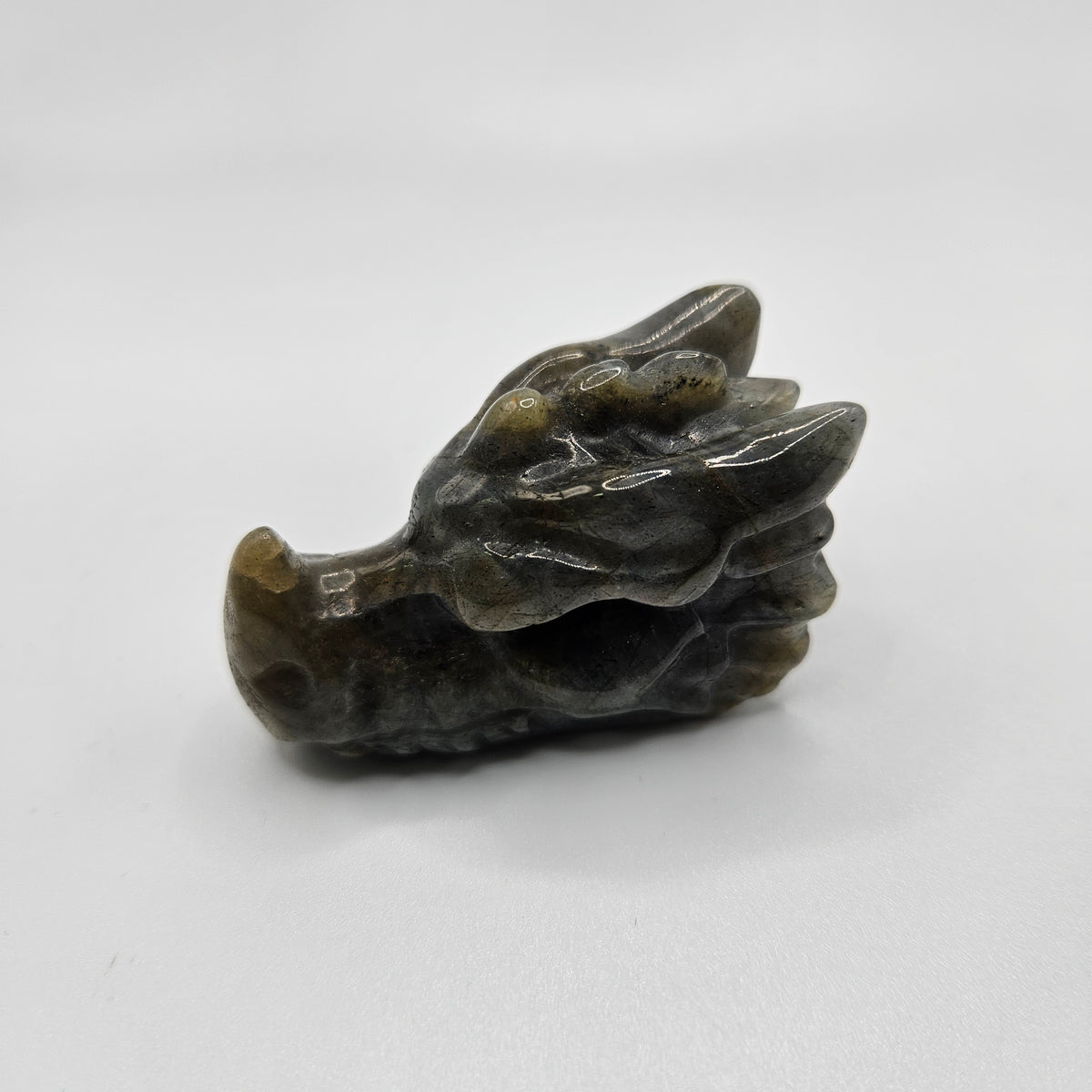 Labradorite Dragon Skull 2 inch.