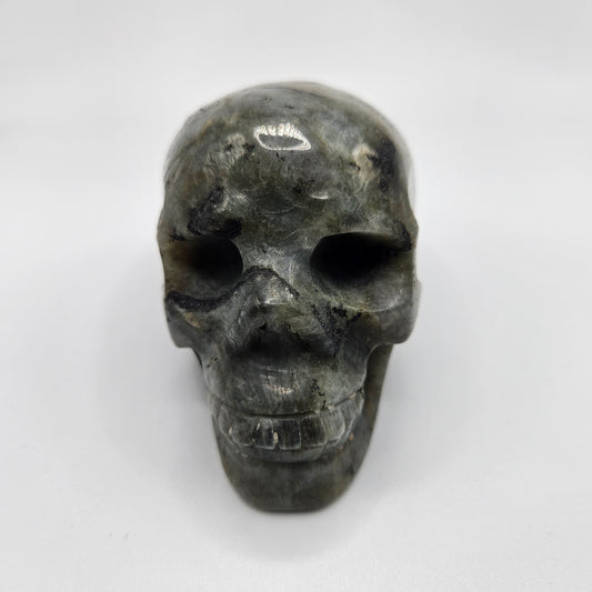 Labradorite Gemstone Skull 5 inch.