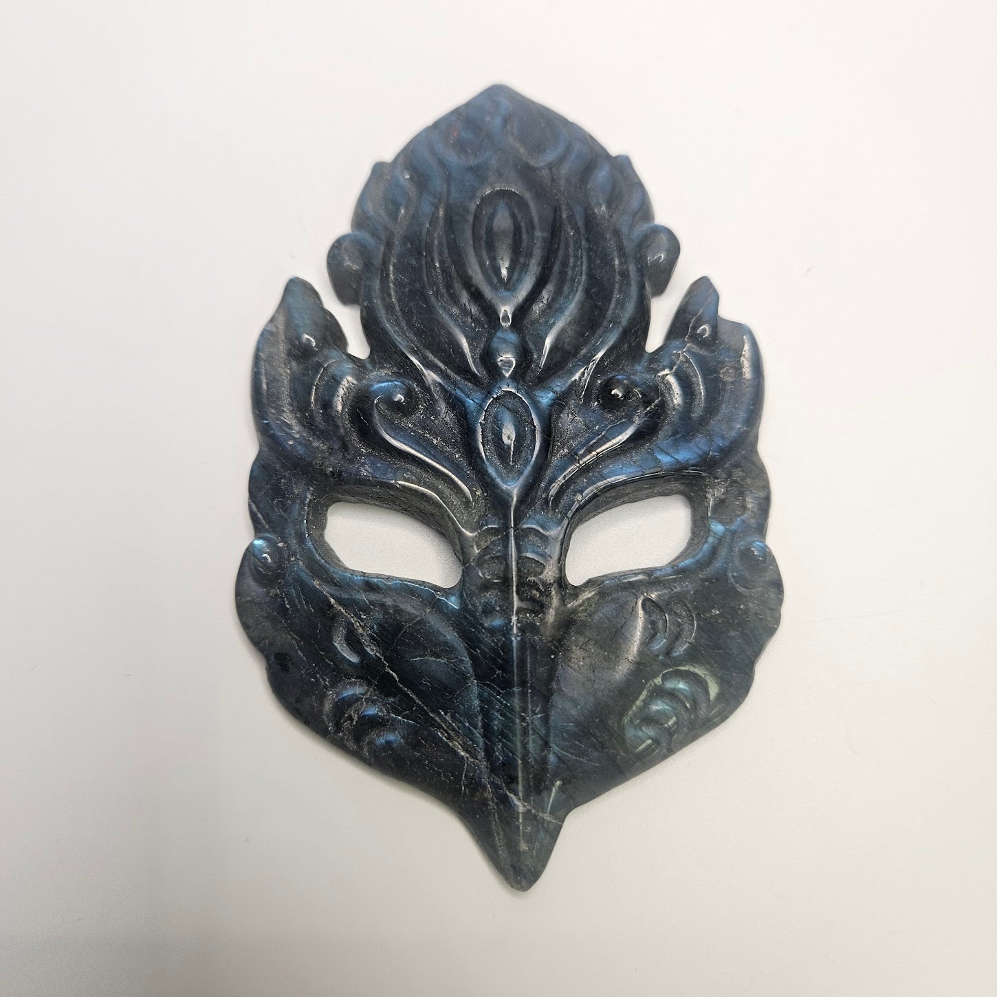 Labradorite Carved Mask.