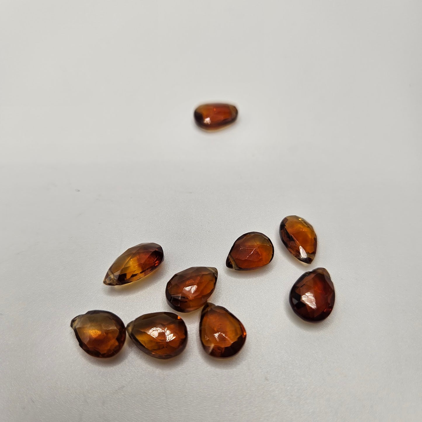 Madria Citrine Faceted Drop Single.