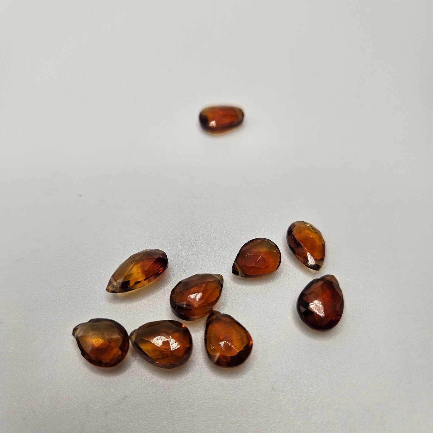 Madria Citrine Faceted Drop Single.