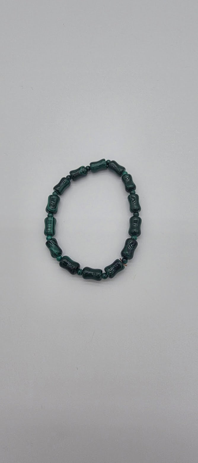Malachite Stretch Bracelet.