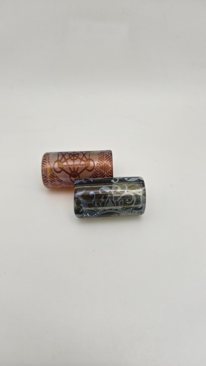 Medium Meditation Glass Tube Bead.