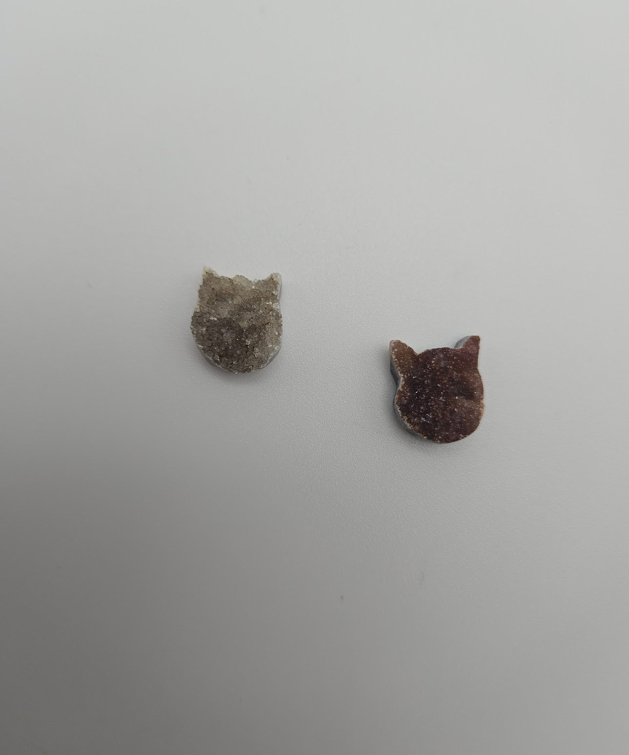 Mini Druzy Cat Head.