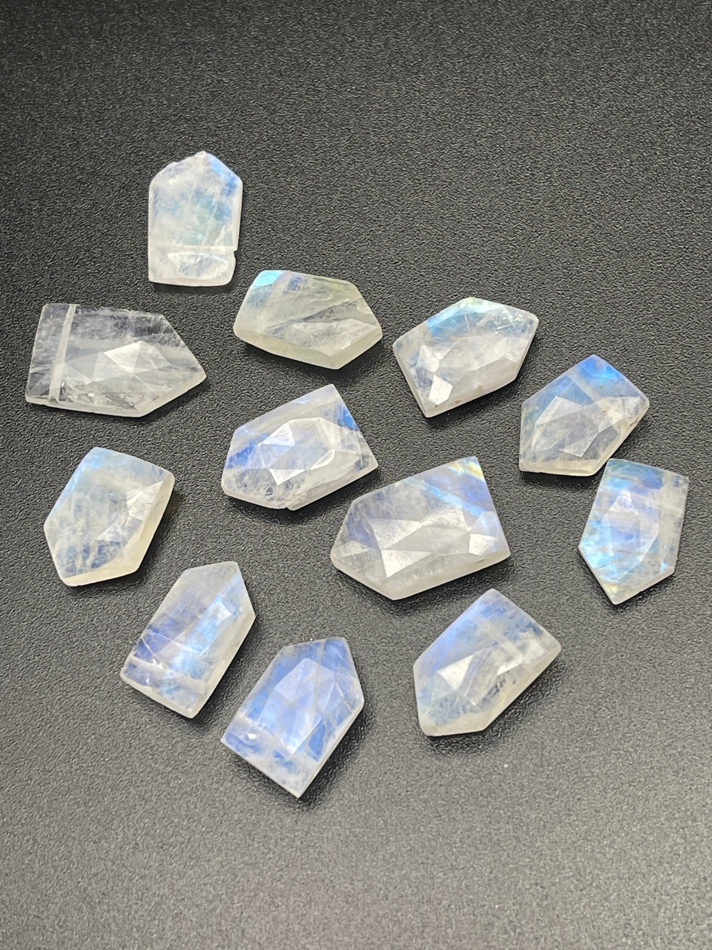 Moonstone Point Faceted Drop Single Bead.
