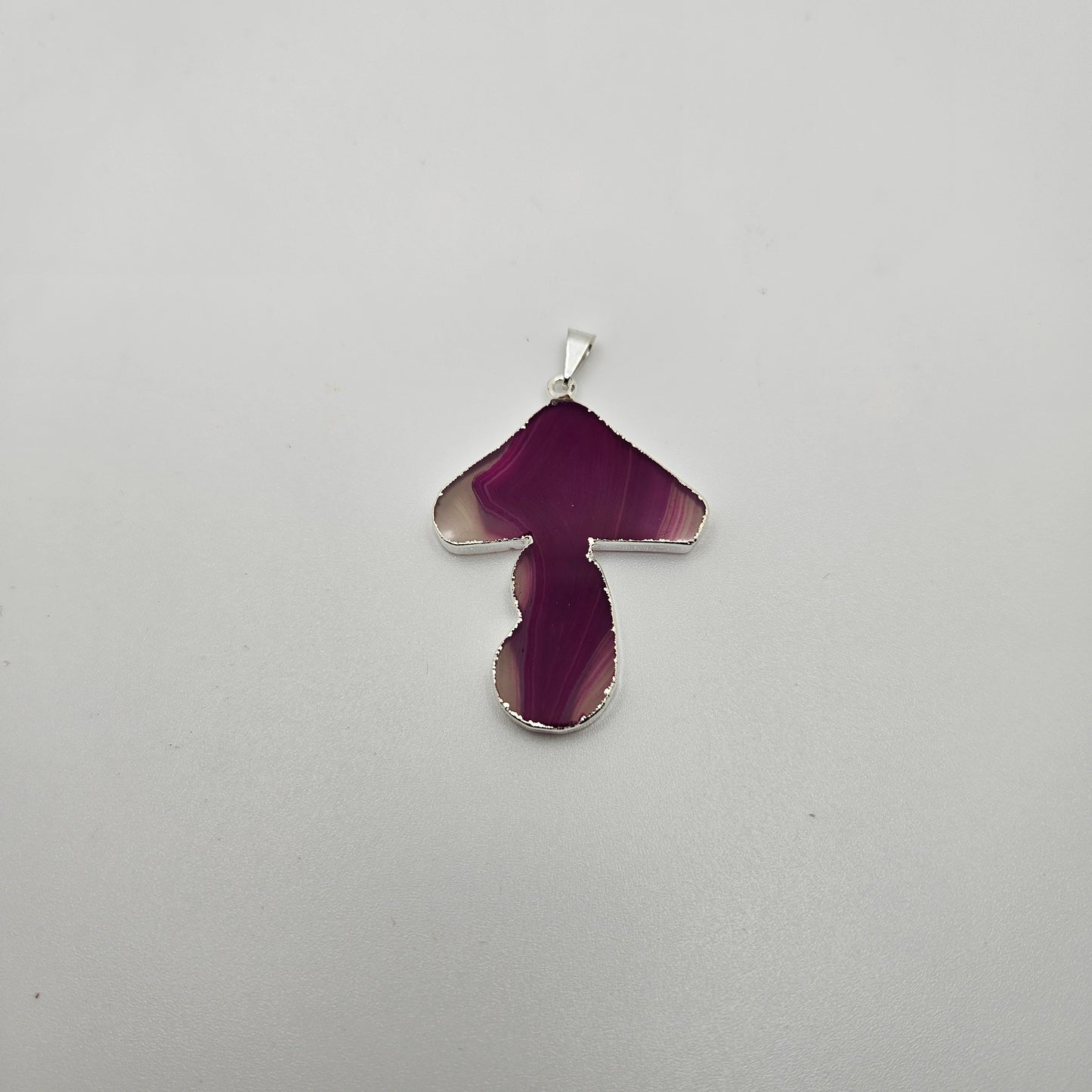 Multi-Colored Agate Mushroom Pendants.