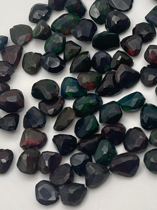 Opal Faceted Nugget Single Bead.