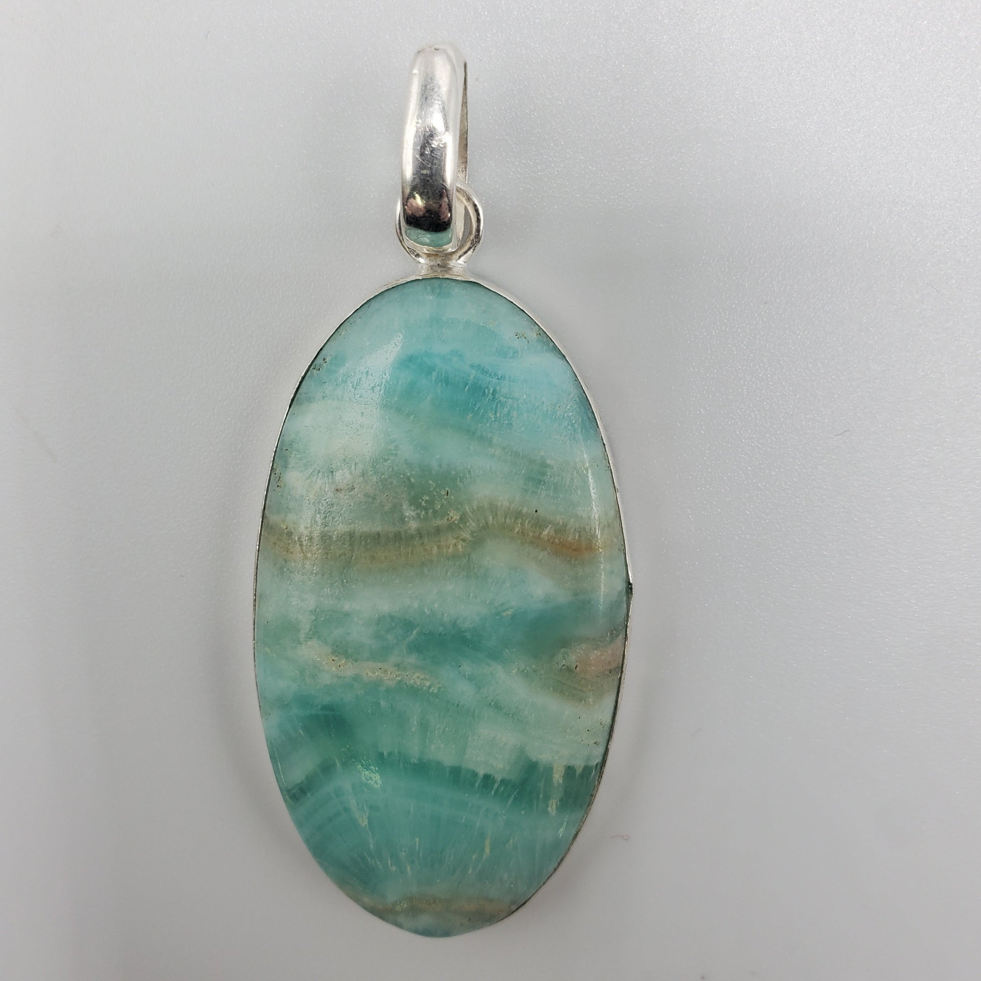 Oval Aragonite Pendant.