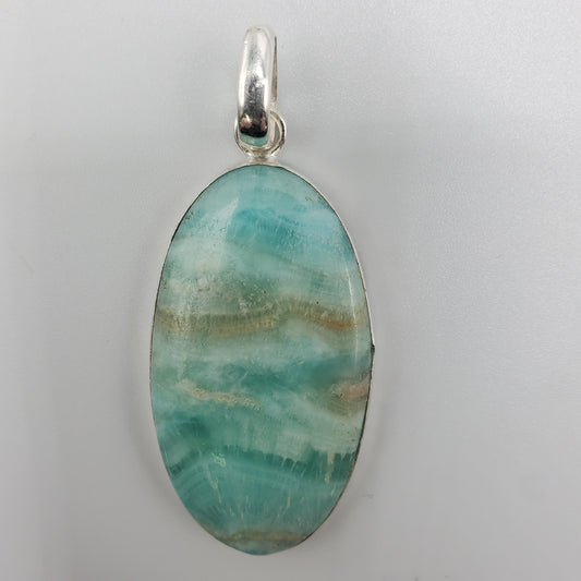 Oval Aragonite Pendant.
