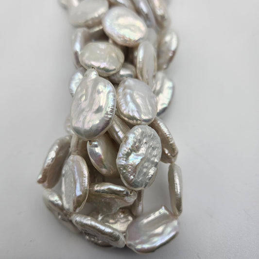 Oval Coin Pearl Strand Salt Water.
