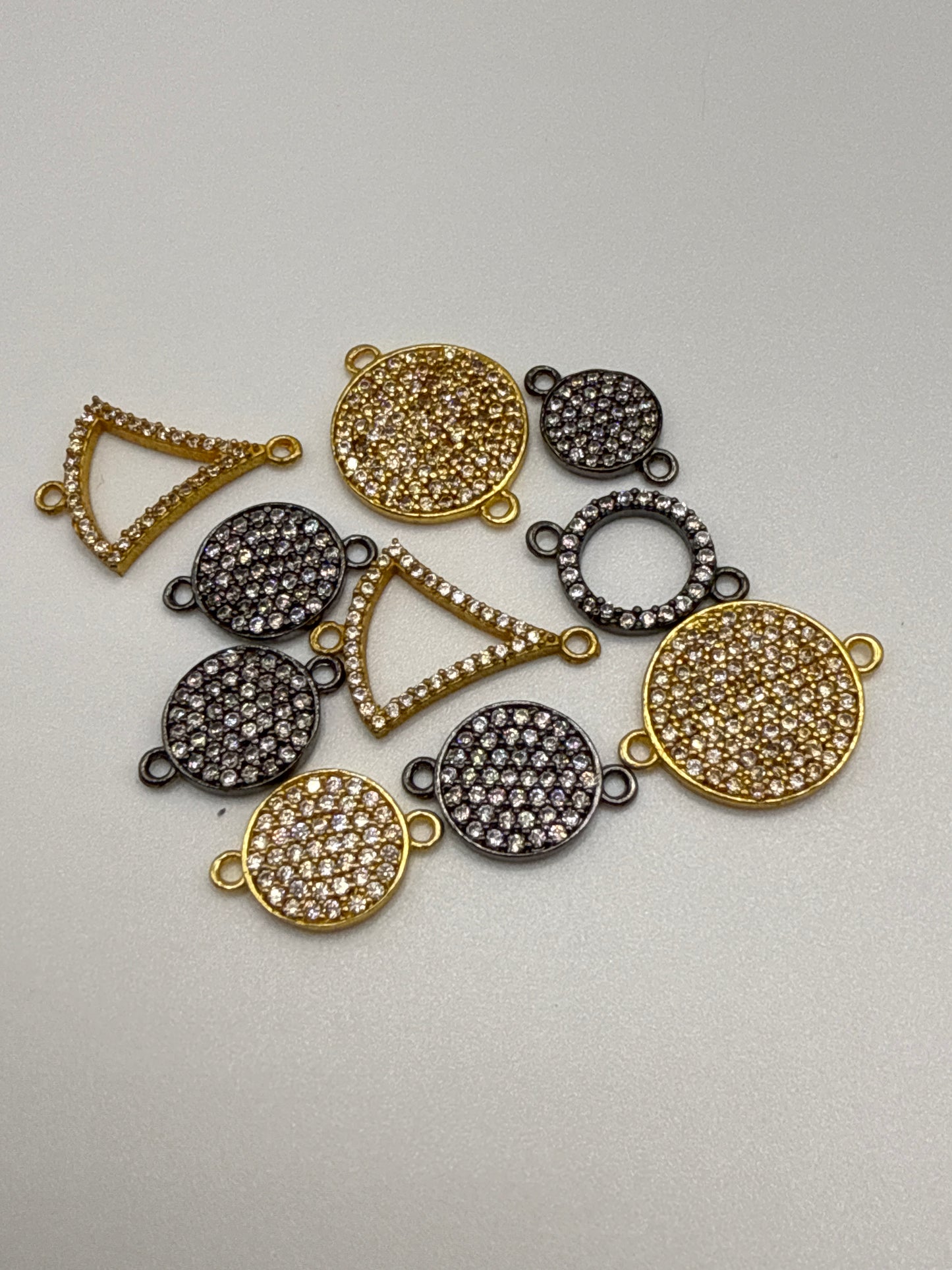 Pave Double Loop Connector Assorted.