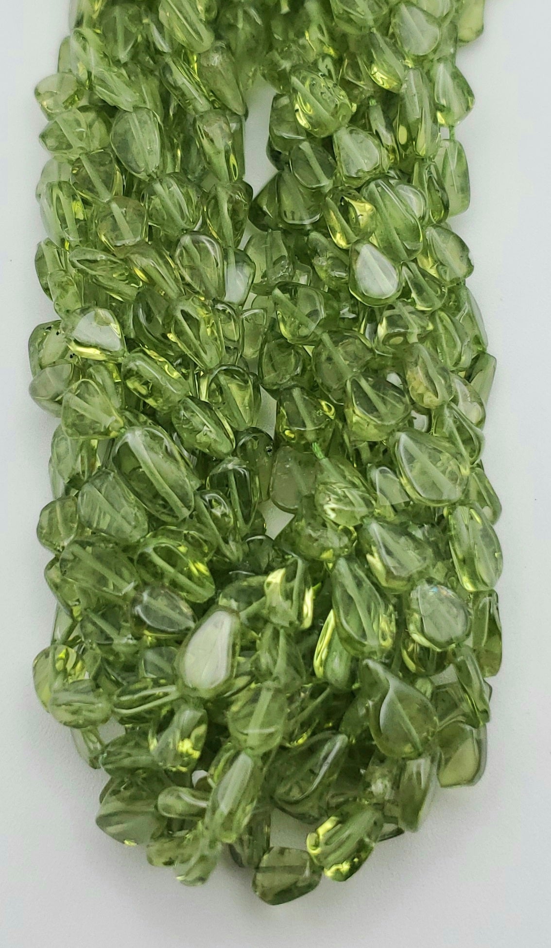 Peridot Teardrop Bead Strand.