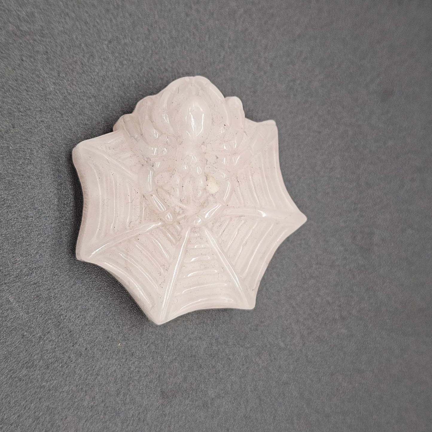 Rose Quartz Spider On Web.