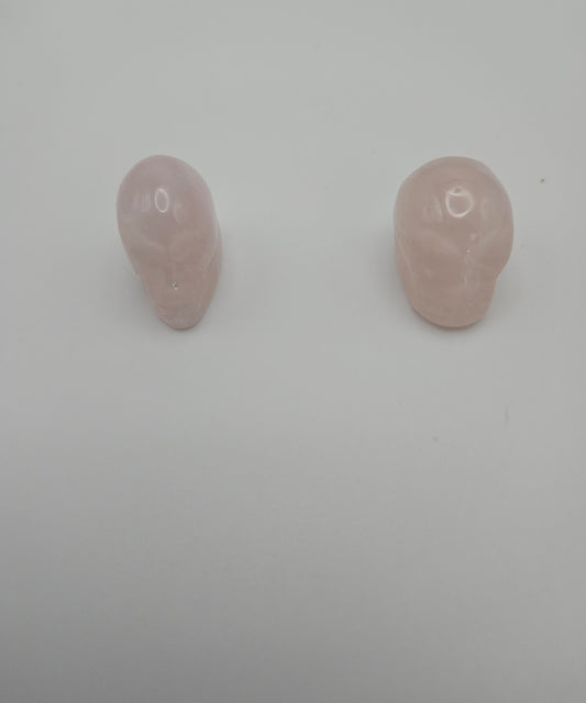 Rose Quartz Gemstone Skull.