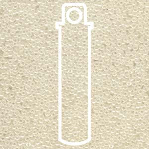 SIZE 11 SEED BEAD IVORY CEYLON COLOR.