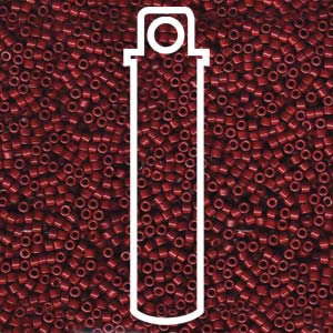 SIZE 11 DELICA SEED BEADS OPAQUE CRANBERRY.