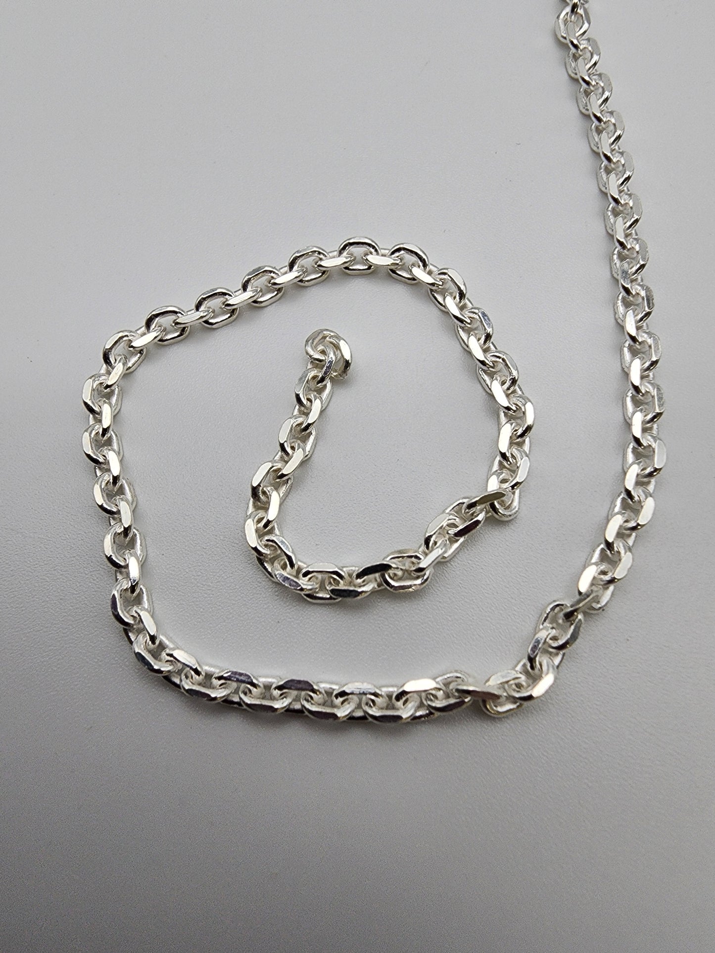 Sterling Silver Belcher Chain 3mm Sold By The Foot.
